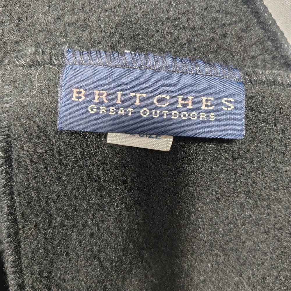 Britches Great Outdoors Scarf Unisex OS Fleece Dual Texture Black Solid USA Made